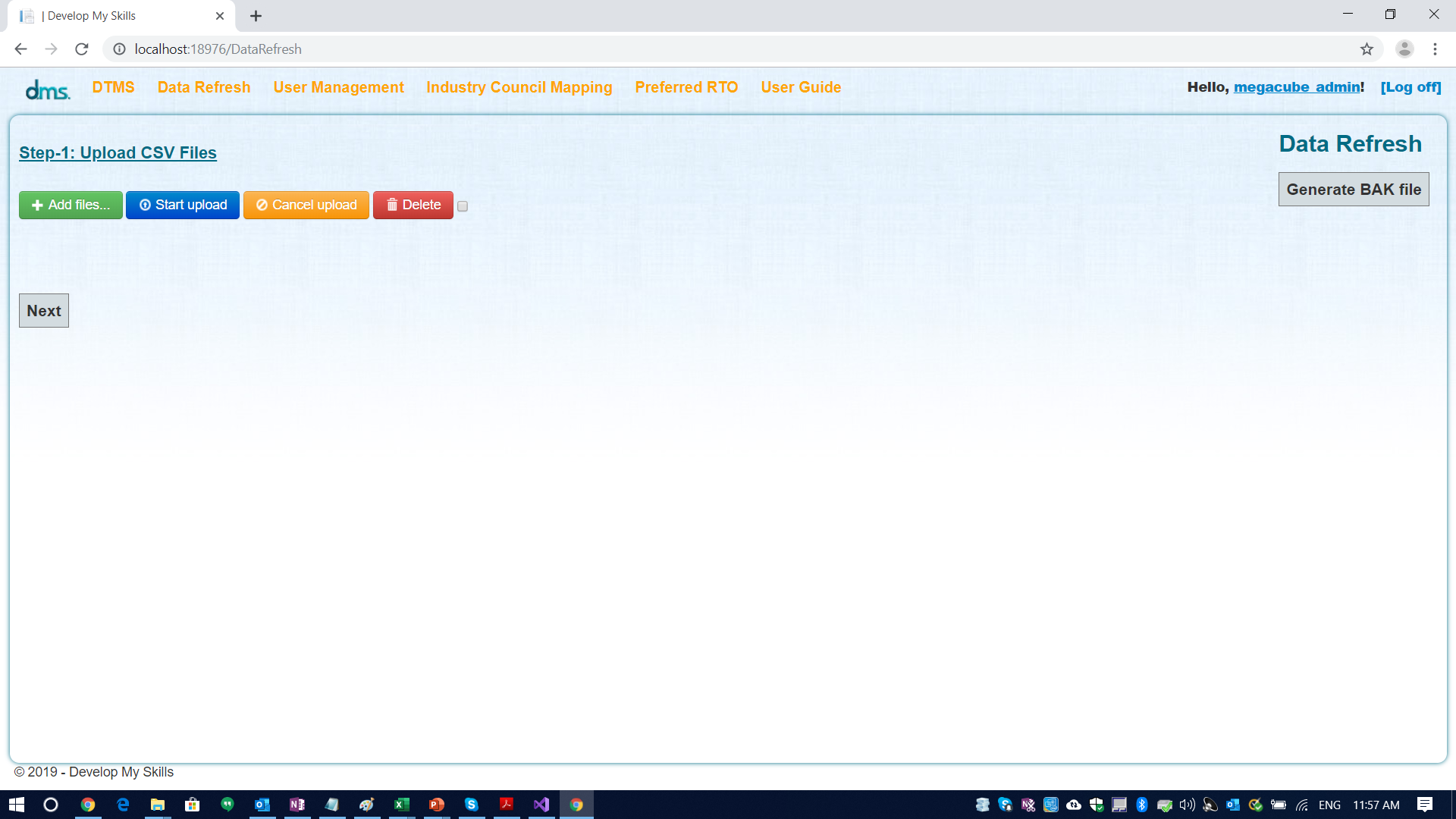 DTMS screenshot 1